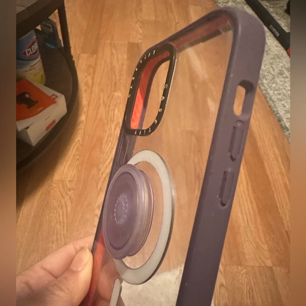 Used Casetify case for iphone 14 Promax with Pop Socket (can remove)